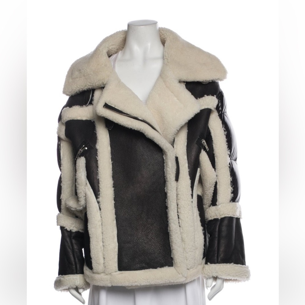 RARE Nicole Benisti Garnier Shearling & Leather Puffer Coat - Size S